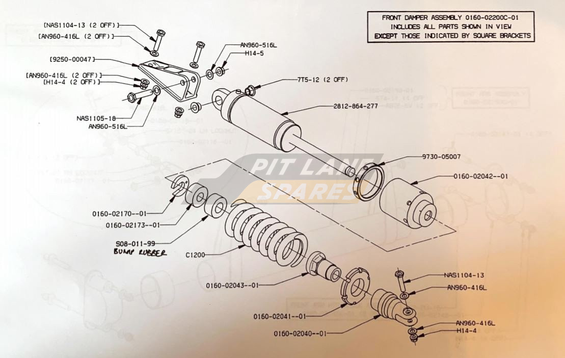 FRONT DAMPER ASSEMBLY Diagram